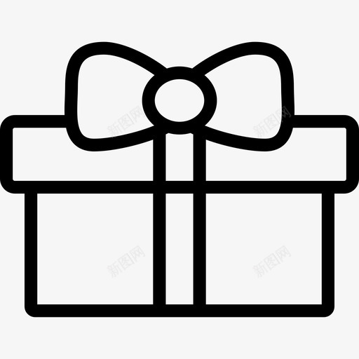 顶部有丝带的礼品盒礼品盒图标svg_新图网 https://ixintu.com 礼品盒 顶部有丝带的礼品盒