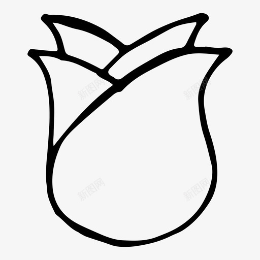 花朵手绘自然图标svg_新图网 https://ixintu.com 手绘 植物 自然 花朵 郁金香