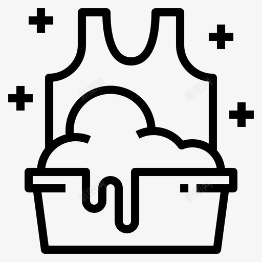 洗衣服图标svg_新图网 https://ixintu.com 洗衣服