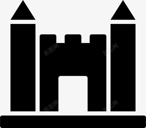 城堡王国中世纪图标svg_新图网 https://ixintu.com 中世纪 城堡 塔楼 宫殿 王国