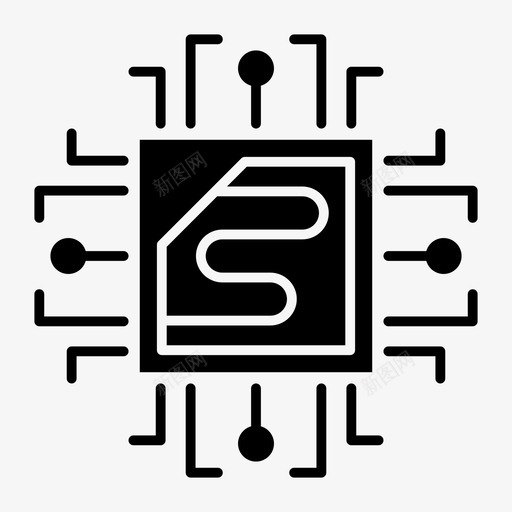 微化学电路电子学图标svg_新图网 https://ixintu.com 处理器 微化学 技术 电子学 电子学符号 电路