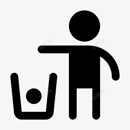 垃圾箱不要乱扔垃圾人图标svg_新图网 https://ixintu.com jumpicon寻路标志 不要乱扔垃圾 人 回收 垃圾箱