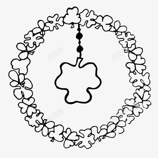 三叶草绿色爱尔兰图标svg_新图网 https://ixintu.com 三叶草 圣帕特里克日 幸运 爱尔兰 绿色