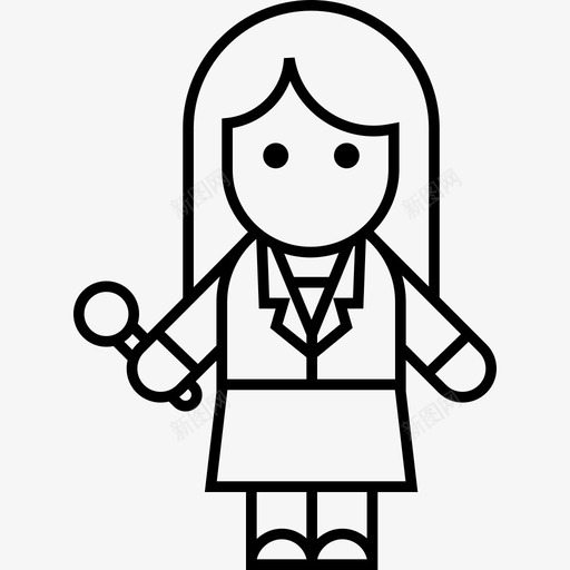 女记者人物搞笑工作者图标svg_新图网 https://ixintu.com 人物 女记者 搞笑工作者
