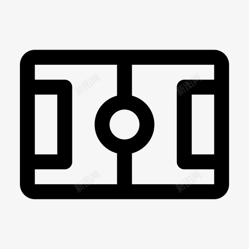 场地区域足球图标svg_新图网 https://ixintu.com 体育场 区域 场地 空间 足球 飞人体育加粗线