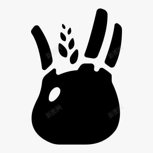 茴香烹饪香草图标svg_新图网 https://ixintu.com 新鲜蔬菜 烹饪 茴香 蔬菜 配料 香草