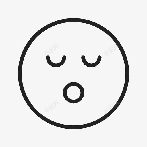 困了表情脸图标svg_新图网 https://ixintu.com 困了 累了 脸 表情