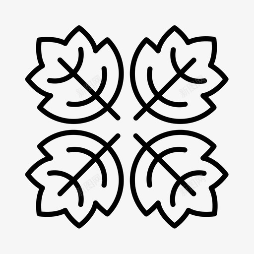 叶美国中央公园图标svg_新图网 https://ixintu.com 中央公园 叶 新泽西 秋天 纽约 美国