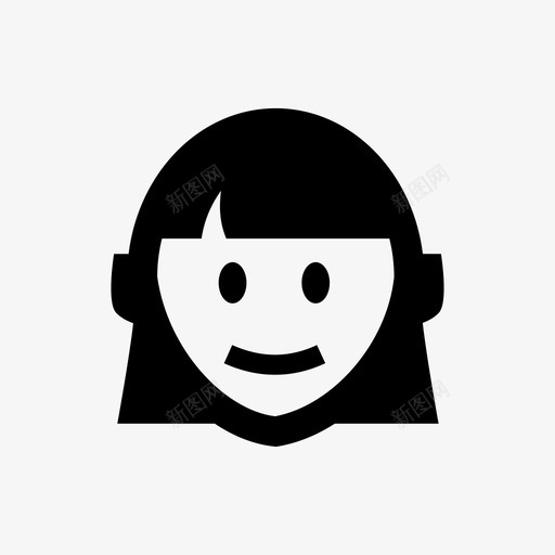 女性化身女士图标svg_新图网 https://ixintu.com 人物 化身 女人 女人和其他化身 女士 女性 微笑 母亲 男人