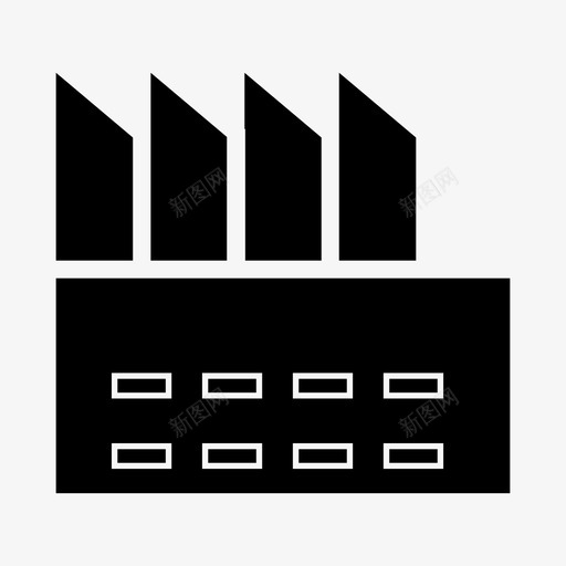 工厂排放环境图标svg_新图网 https://ixintu.com 回收 工厂 工厂标志 排放 放射性 环境