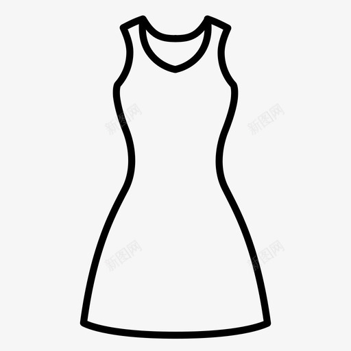 连衣裙衣服长裙图标svg_新图网 https://ixintu.com 服装应用程序图标 短裙 衣服 连衣裙 长裙