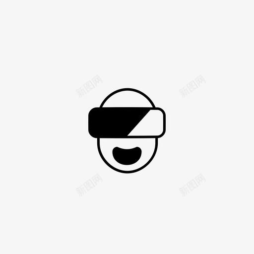 vr开心大笑vr护目镜图标svg_新图网 https://ixintu.com vr开心 vr护目镜 大笑