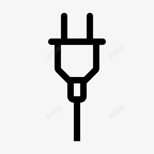 插头电器电线图标svg_新图网 https://ixintu.com 插头 电器 电源 电线