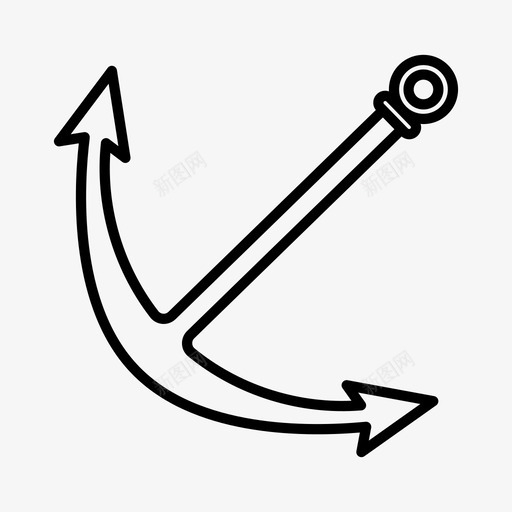 锚船锚海图标svg_新图网 https://ixintu.com 停 海 船锚 行 锚