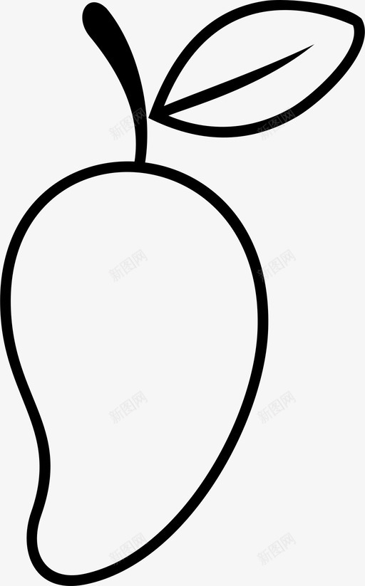 芒果食物维生素图标svg_新图网 https://ixintu.com 维生素 芒果 食物