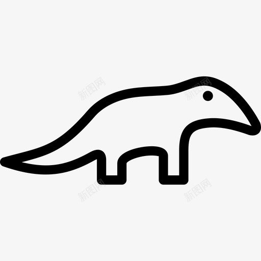 食蚁兽动物蚁熊图标svg_新图网 https://ixintu.com 丝质食蚁兽 动物 动物轮廓 塔曼杜亚 蚁熊 食蚁兽