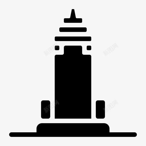 帝国大厦美国纽约图标svg_新图网 https://ixintu.com 世界纪念碑 帝国大厦 纽约 美国