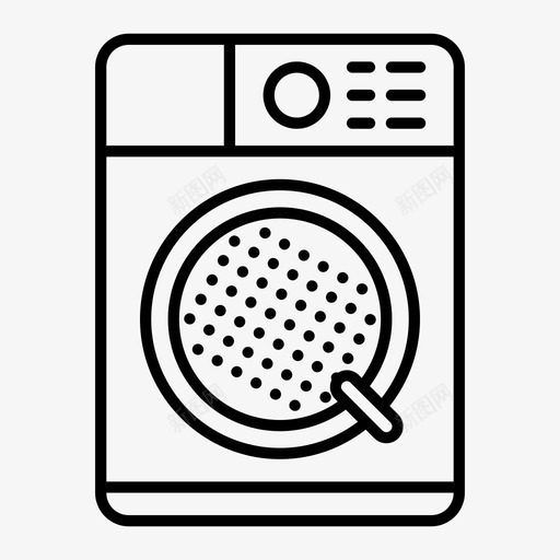 洗衣机电子家用电器图标svg_新图网 https://ixintu.com 家用电器 洗衣机 电子