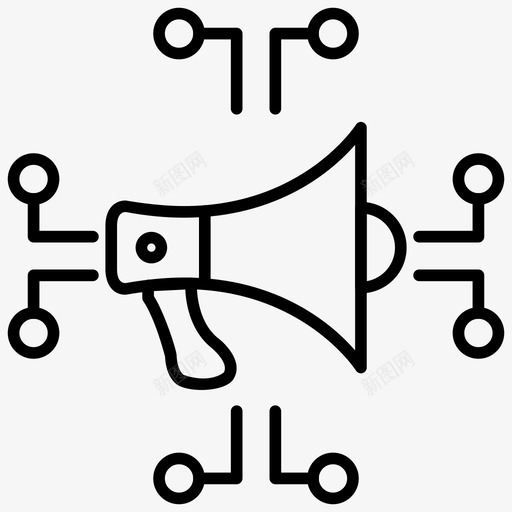 数字活动数字营销营销活动图标svg_新图网 https://ixintu.com 互联网和数字营销线路图标 数字活动 数字营销 营销战略 营销活动 营销计划