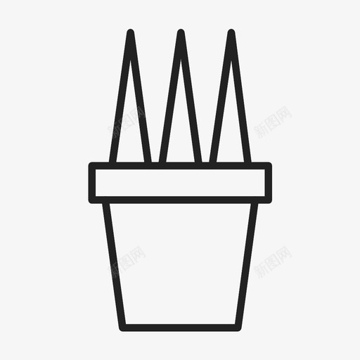 植物花盆多汁图标svg_新图网 https://ixintu.com 多汁 植物 花盆