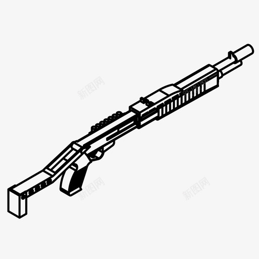 猎枪反击特警图标svg_新图网 https://ixintu.com 反击 战争 枪 武器 特警 猎枪