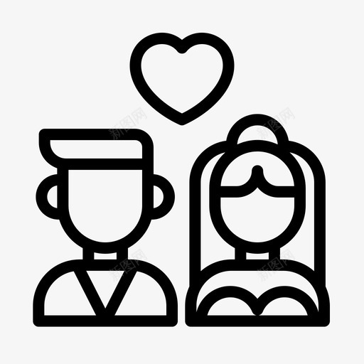 婚礼幸福爱情图标svg_新图网 https://ixintu.com 婚礼 婚礼大纲 已婚 幸福 爱情
