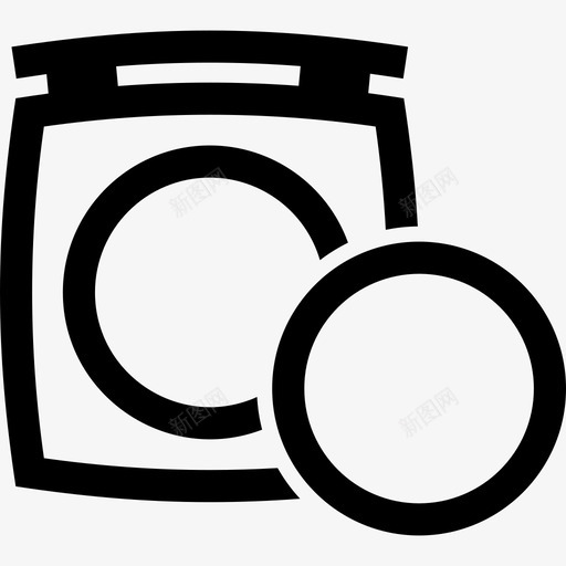 紧致粉面膜彩妆图标svg_新图网 https://ixintu.com 彩妆 紧致粉 美容化妆品轮廓 面膜