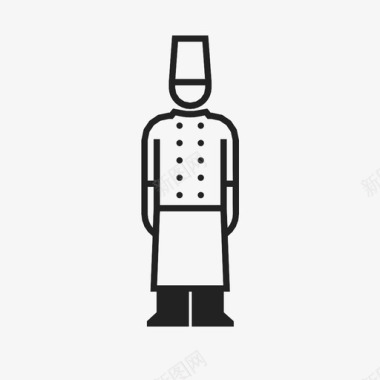 厨师烘焙师男图标图标