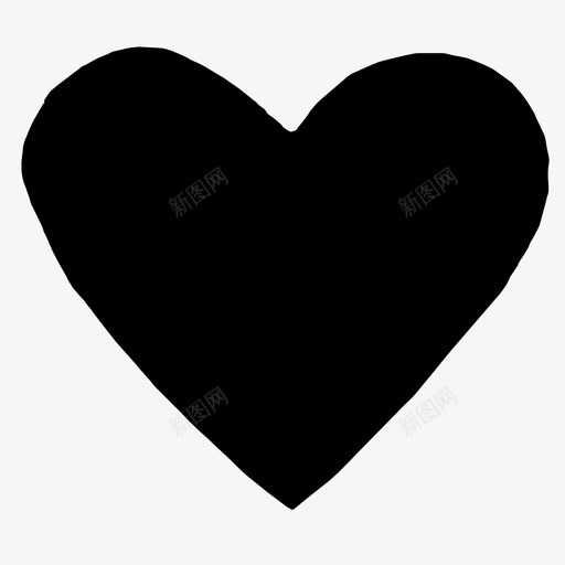 心形手绘爱图标svg_新图网 https://ixintu.com 心形 情人节 手绘 爱