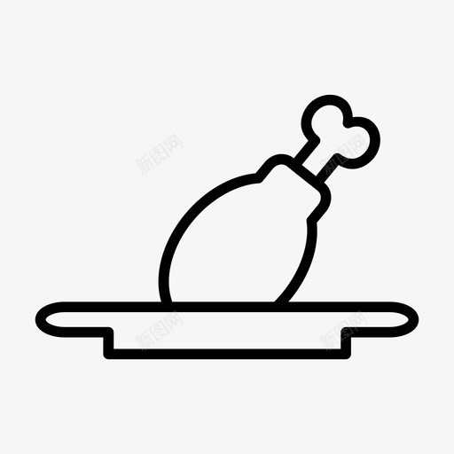 烤鸡鸡腿快餐图标svg_新图网 https://ixintu.com 快餐 烤鸡 鸡腿