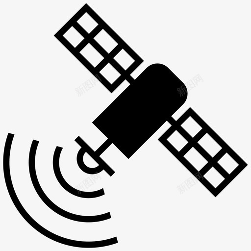 卫星广播通信图标svg_新图网 https://ixintu.com 信号 卫星 广播 新闻和媒体使当今世界变得坚实 空间 通信