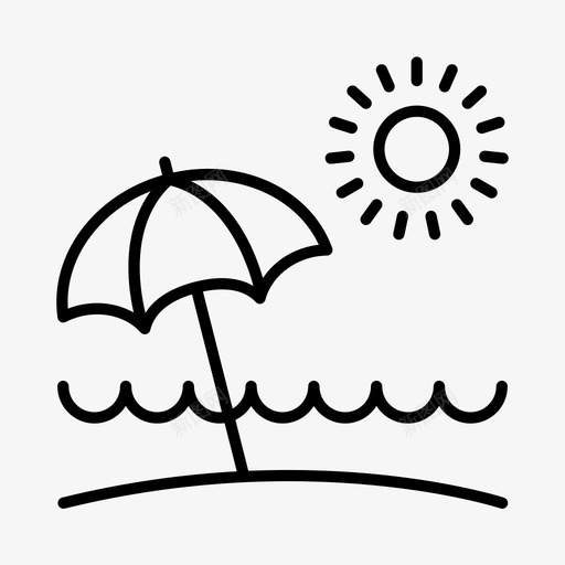度假海滩观光图标svg_新图网 https://ixintu.com 度假 旅游 海滩 观光