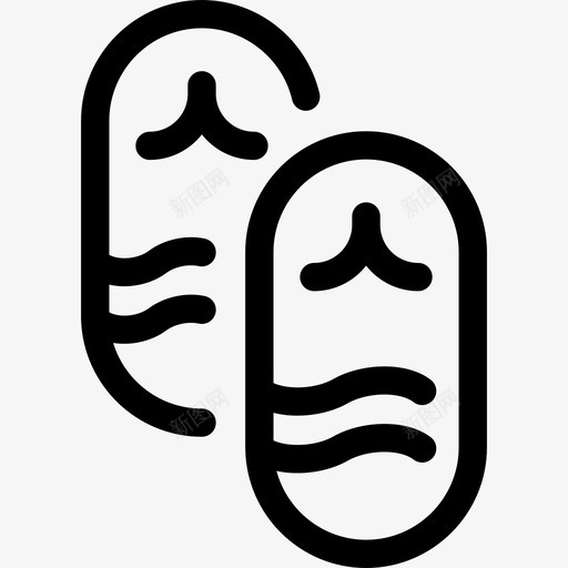 一双人字拖游泳池直线型图标svg_新图网 https://ixintu.com 一双人字拖 游泳池 直线型