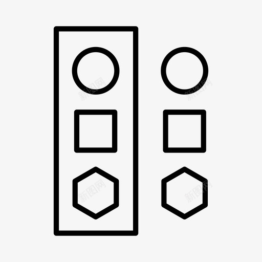 婴儿玩具积木儿童图标svg_新图网 https://ixintu.com 儿童 婴儿玩具 形状 游戏 积木 逻辑