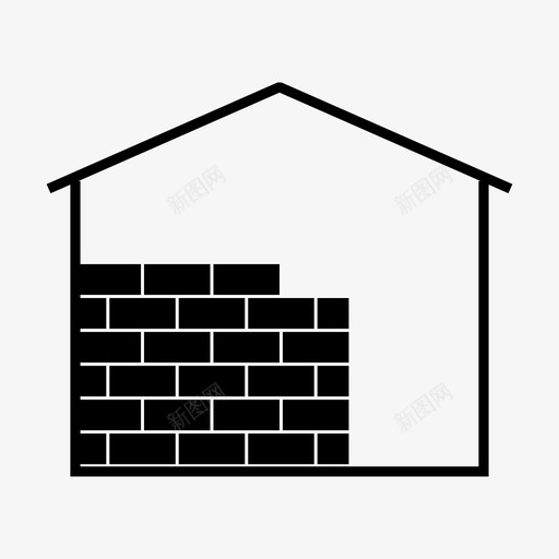 建筑资产砖墙图标svg_新图网 https://ixintu.com 建筑 建造 砖墙 资产
