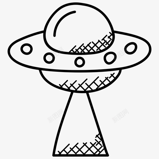不明飞行物飞碟航天器图标svg_新图网 https://ixintu.com 不明飞行物 太空和飞机涂鸦图标 宇宙飞船 航天器 飞碟