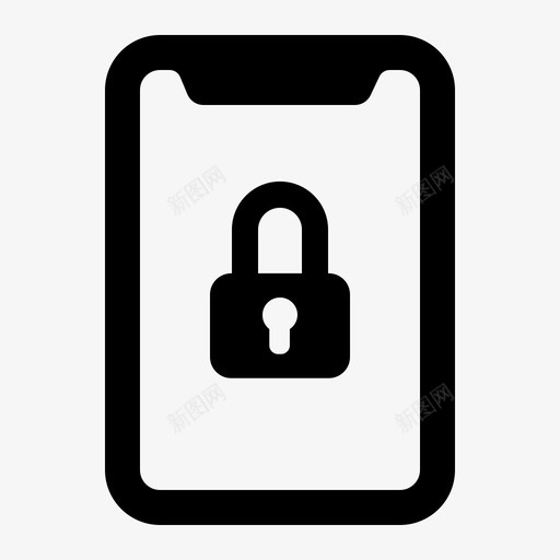 平板电脑锁移动保护图标svg_新图网 https://ixintu.com 互联网安全 保护 安全 平板电脑锁 技术 移动