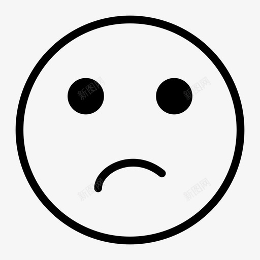 担心表情悲伤图标svg_新图网 https://ixintu.com 不确定 悲伤 担心 表情