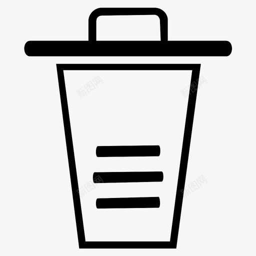 垃圾桶删除工具图标svg_新图网 https://ixintu.com 删除 垃圾桶 工具