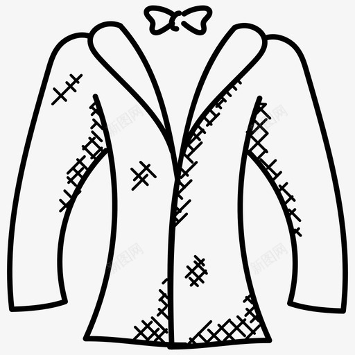 礼服领结跳舞图标svg_新图网 https://ixintu.com 派对 爱情和浪漫涂鸦图标 礼服 西装 跳舞 领结