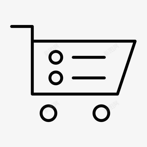 购物车购买商品图标svg_新图网 https://ixintu.com 商品 市场 手推车 电子商务瘦 购买 购物车