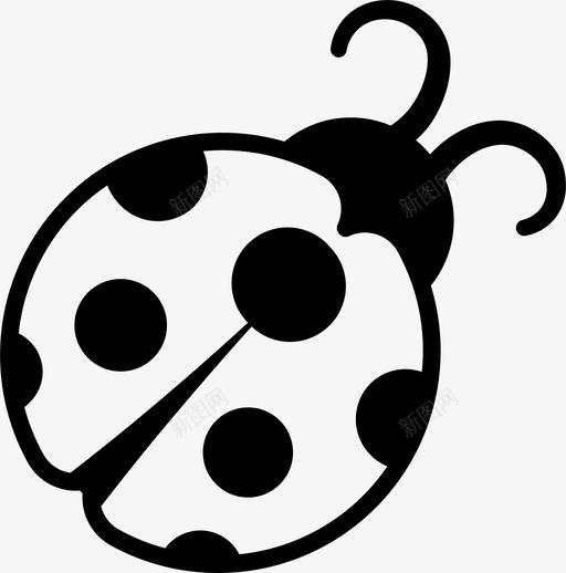 瓢虫甲虫昆虫图标svg_新图网 https://ixintu.com 幸运 幸运符 昆虫 瓢虫 甲虫