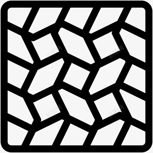 瓷砖栅栏图案图标svg_新图网 https://ixintu.com 图案 图案轮廓 栅栏 瓷砖 纺织品