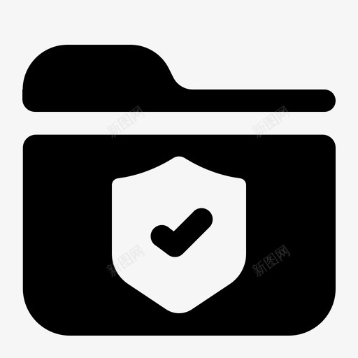 文件夹确认复选标记文件图标svg_新图网 https://ixintu.com 互联网安全轮 复选标记 屏蔽 文件 文件夹确认