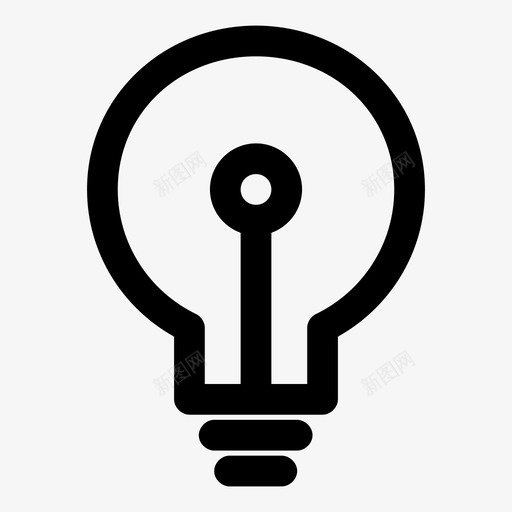 灯泡能量灯图标svg_新图网 https://ixintu.com 灯 灯泡 电源 能量 能量粗体