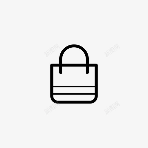 购物袋杂货袋手袋图标svg_新图网 https://ixintu.com 手袋 杂货袋 购物袋 购物袋3