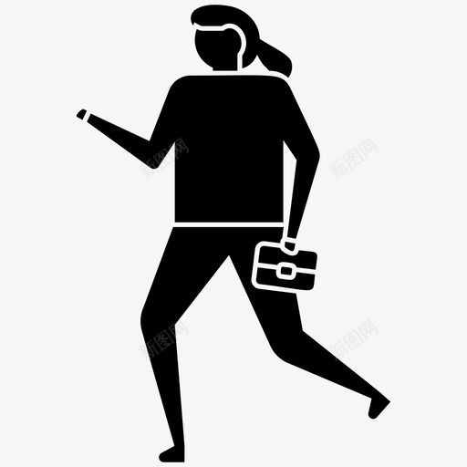 女学生跑学生拿书学生急图标svg_新图网 https://ixintu.com 人物插画 女学生跑 学生急 学生拿书 青壮年跑