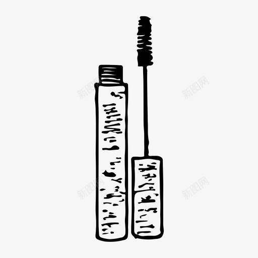 睫毛膏化妆品手绘图标svg_新图网 https://ixintu.com 化妆品 手绘 睫毛膏 素描
