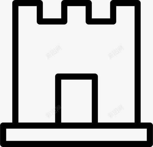 城堡王国中世纪图标svg_新图网 https://ixintu.com 中世纪 城堡 塔楼 宫殿 王国
