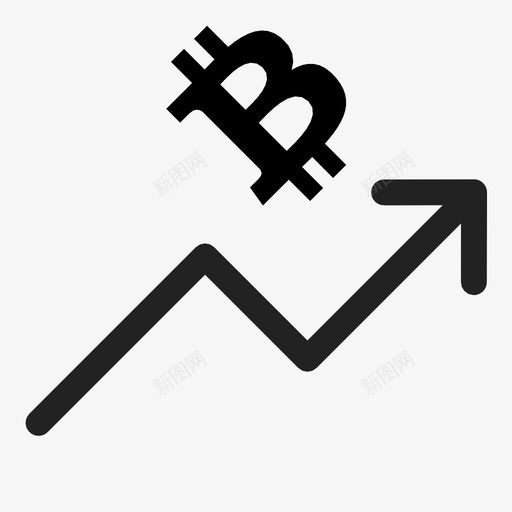 比特币上涨加密货币增加图标svg_新图网 https://ixintu.com 加密货币 增加 比特币上涨